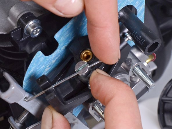 Wacker Pump PG1 2014 Carburetor Replacement, Remove the throttle linkage: crwdns2935265:00crwdnd2935265:01crwdnd2935265:02crwdne2935265:0