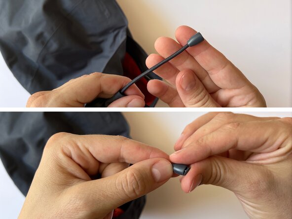 Cord Lock Replacement, Restore the drawcord: crwdns2935265:05crwdnd2935265:03crwdnd2935265:03crwdne2935265:0