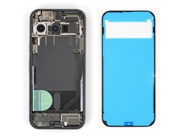 Google Pixel 10 Vibration Motor Replacement, Orient the adhesive: 40 단계, 이미지 2개 중 2개