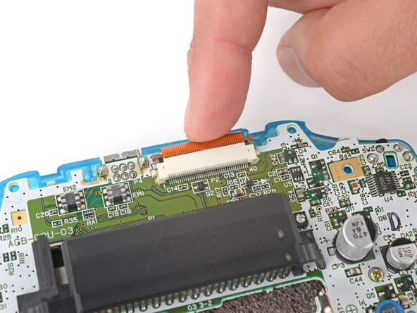 How to Reshell Your Game Boy Advance, Connect the screen cable: crwdns2935265:028crwdnd2935265:02crwdnd2935265:02crwdne2935265:0