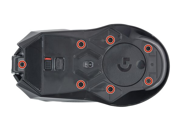 How to Open the Logitech G903, Remove the case screws: crwdns2935265:00crwdnd2935265:01crwdnd2935265:02crwdne2935265:0