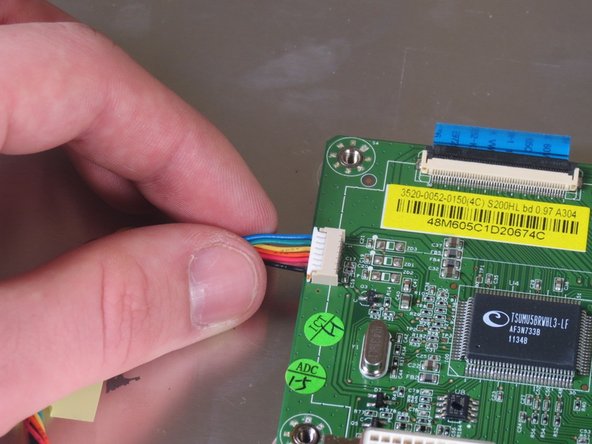 Acer S200HL LCD Monitor Bundled Cable Connector Replacement, Removing the Bundled Cable Connections: crwdns2935265:07crwdnd2935265:02crwdnd2935265:02crwdne2935265:0