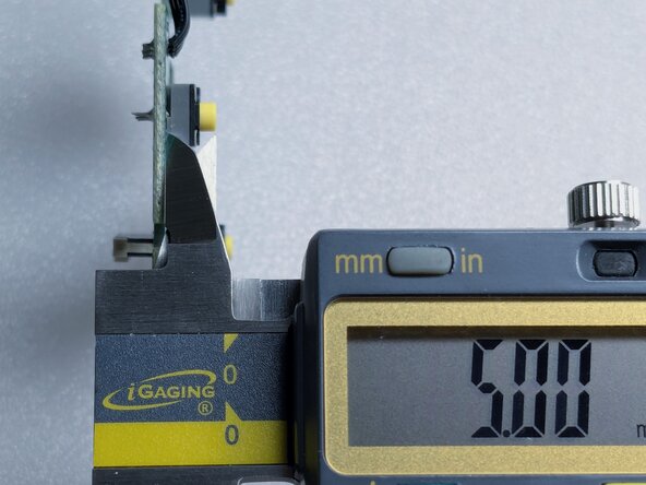 Logitech Lift Teardown, Switch Dimensions: crwdns2935265:022crwdnd2935265:03crwdnd2935265:03crwdne2935265:0