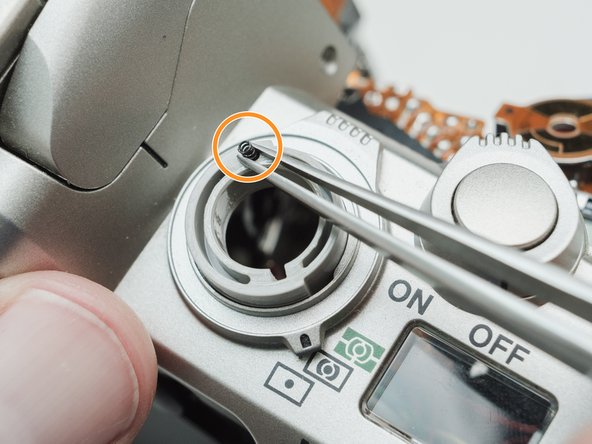 Pentax ZX-5n Shutter Speed Dial Replacement, Remove detent components: stap 0, afbeelding 2 van 2