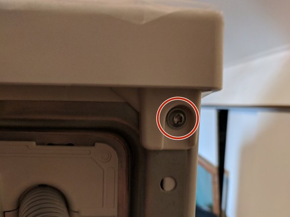 Washing Machine Disassembly to Access Water Drain Pump, Remove top cover: step 2, image 2 of 3