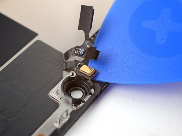 iPhone 13 Pro Screen Replacement, Disconnect the microphone: step 31, image 2 of 3
