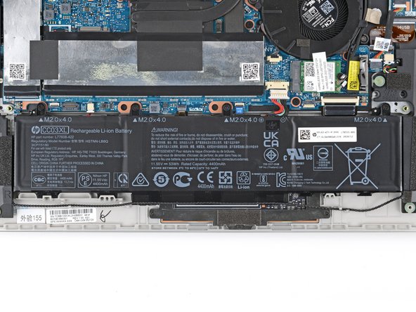 HP EliteBook 840 Aero G8 RTC Battery Replacement, Remove the battery screws: crwdns2935265:08crwdnd2935265:02crwdnd2935265:02crwdne2935265:0