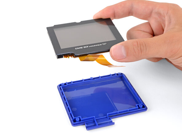 How to Reshell Your Game Boy Advance SP, Remove the screen: crwdns2935265:026crwdnd2935265:03crwdnd2935265:03crwdne2935265:0