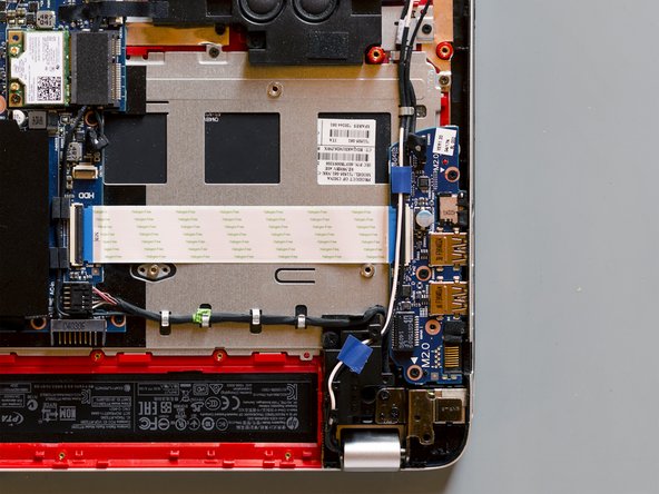 Upgrade the display panel and replace the display cable, Place back the wireless antenna cables (1 of 2): crwdns2935265:041crwdnd2935265:03crwdnd2935265:03crwdne2935265:0