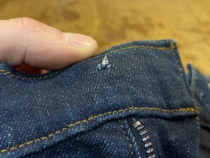 Tutorial JEANS BUTTON REPAIR and strengthen fabric, Repair don't replace 