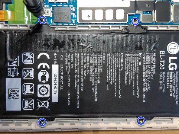 LG G Pad X 8.0 Battery Replacement, Detaching Old Battery: step 3, image 2 of 3