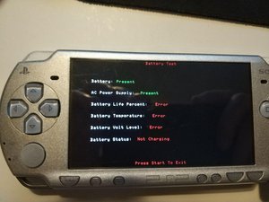 Psp Working With Power Supply But Functioning Batteries Not Detected Psp 00 Ifixit