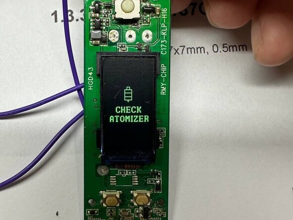 Smoant Pasito 2 Battery Replacement and Circuit Repair, Final Tests: crwdns2935265:07crwdnd2935265:01crwdnd2935265:03crwdne2935265:0