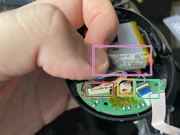 Sony h.ear on 3 Touchpad Replacement, Locate the battery and touchpad connectors: crwdns2935265:05crwdnd2935265:03crwdnd2935265:03crwdne2935265:0
