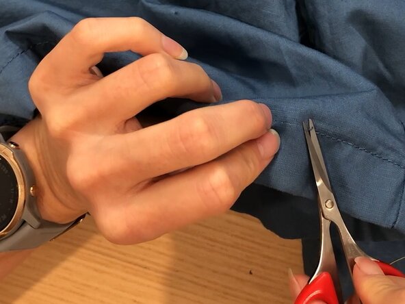 Backstitch on a Loose Hem, Assess the damage: crwdns2935265:02crwdnd2935265:03crwdnd2935265:03crwdne2935265:0