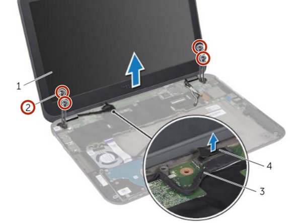 Dell Inspiron 13z 5323 Display Assembly Replacement, Replace the Screws: crwdns2935265:04crwdnd2935265:02crwdnd2935265:02crwdne2935265:0