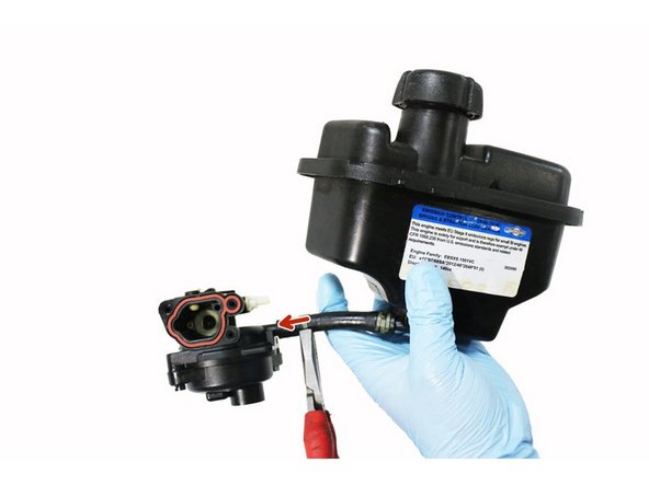 Changer le carburateur de la tondeuse 460BSP500E-3, Remplacement du carburateur: stap 0, afbeelding 2 van 3