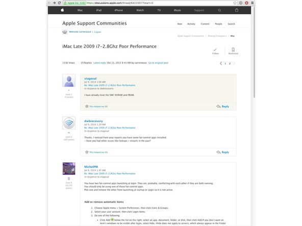 iMac 27" Late 2009 Intel Processor Replacement (EMC 2374), Ask for help: crwdns2935265:03crwdnd2935265:02crwdnd2935265:02crwdne2935265:0