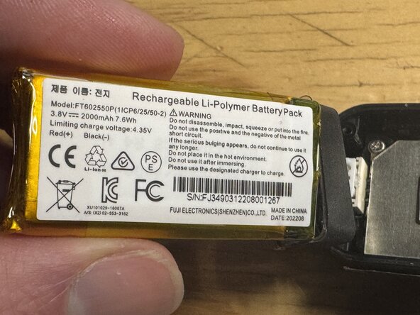 Cycliq Fly6 CE Gen3 Teardown, Replace battery: crwdns2935265:05crwdnd2935265:02crwdnd2935265:02crwdne2935265:0