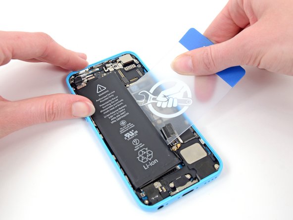 iPhone 5c Battery Replacement, Battery removal with latent adhesive: passo 0, immagine 1 di 2