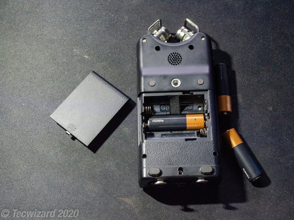 Tascam DR-40 Teardown, Remove SD Card and Batteries: step 2, image 2 of 3
