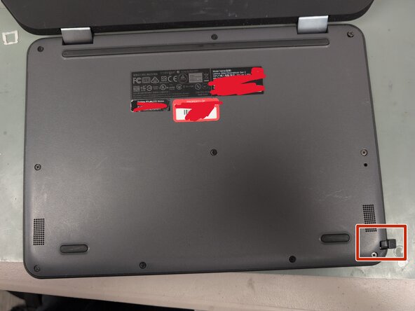 Lenovo 300e Chromebook Gen 3 Keyboard Replacement, Screw the bottom case back up, plug stylus hole (if applicable): crwdns2935265:015crwdnd2935265:01crwdnd2935265:01crwdne2935265:0