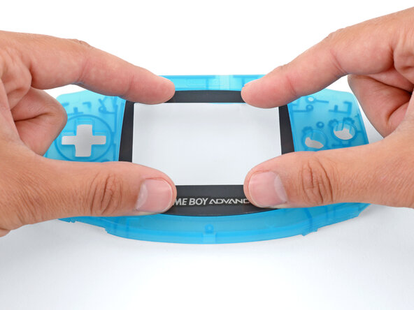 How to Reshell Your Game Boy Advance, Install the screen lens: crwdns2935265:020crwdnd2935265:03crwdnd2935265:03crwdne2935265:0