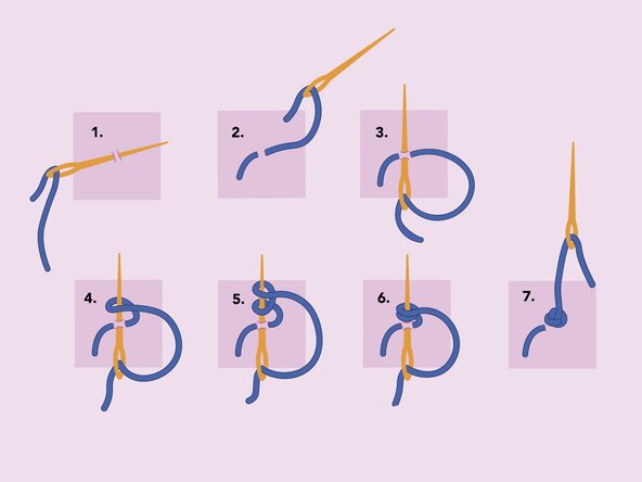 Woven Darning with a Speedy Weave, Tie off the thread: crwdns2935265:016crwdnd2935265:02crwdnd2935265:02crwdne2935265:0