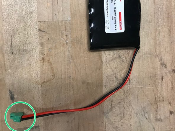 GI Node with Pressure Transducer Assembly, Preparing the Battery: step 22, image 3 of 3