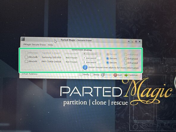 Diagnosing and Erasing SSDs (Solid State Drive), Parted Magic - Erasing hard drives: 手順 10、 3の画像 3