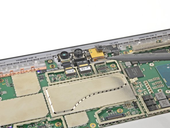 Microsoft Surface Pro 4 Motherboard Replacement, Disconnect the cameras: crwdns2935265:032crwdnd2935265:03crwdnd2935265:03crwdne2935265:0