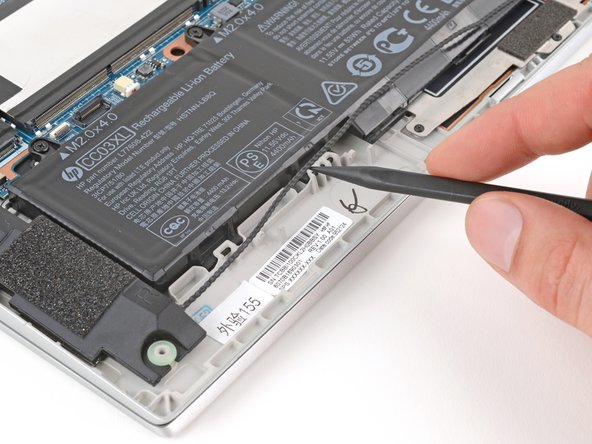 HP EliteBook 840 Aero G8 Speakers Replacement, Unclip the speaker cable: crwdns2935265:09crwdnd2935265:02crwdnd2935265:03crwdne2935265:0