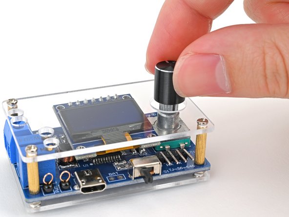 Mini Digital Oscilloscope DIY Soldering Kit Assembly, Install the knob cover: stap 0, afbeelding 2 van 3