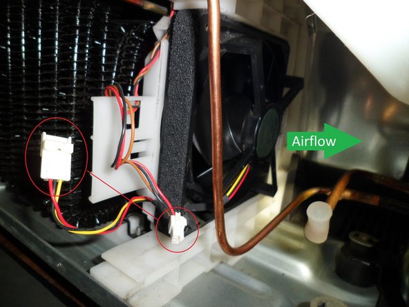 Panasonic NR B 53 V1  Refrigerator ventilator / fan cleaning: step 9, image 1 of 3