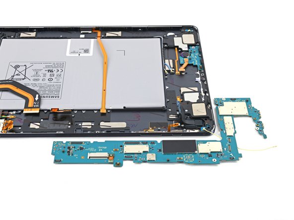 Samsung Galaxy Tab S7 Plus Loudspeaker Assembly Replacement, Remove the motherboard: crwdns2935265:038crwdnd2935265:03crwdnd2935265:03crwdne2935265:0
