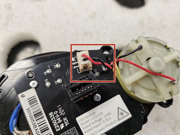 Roborock S7: Laser Distance Sensor Replacement, Check whether the motor is soldered or connected onto LDS' PCBA.: crwdns2935265:07crwdnd2935265:02crwdnd2935265:02crwdne2935265:0