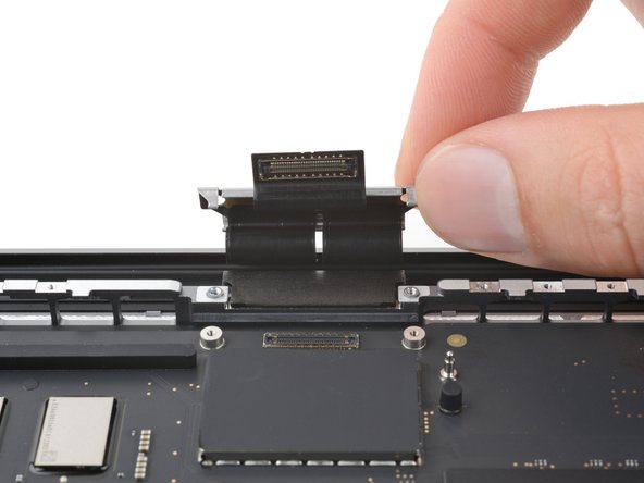 MacBook Pro 14" Late 2023 (M3) Screen Replacement, Free the left screen-cable bracket: crwdns2935265:029crwdnd2935265:03crwdnd2935265:03crwdne2935265:0