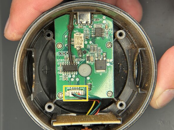 Disassembling VoltrX Shaker Bottle Charging port, Uplug the On/Off switch: step 5, image 1 of 3