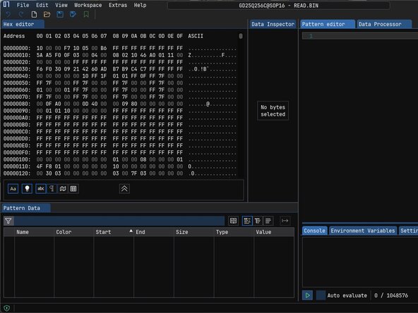 Dell latitude 7420 BIOS Admin Password Reset, Open the BIN in the hexadecimal editor: crwdns2935265:08crwdnd2935265:02crwdnd2935265:03crwdne2935265:0
