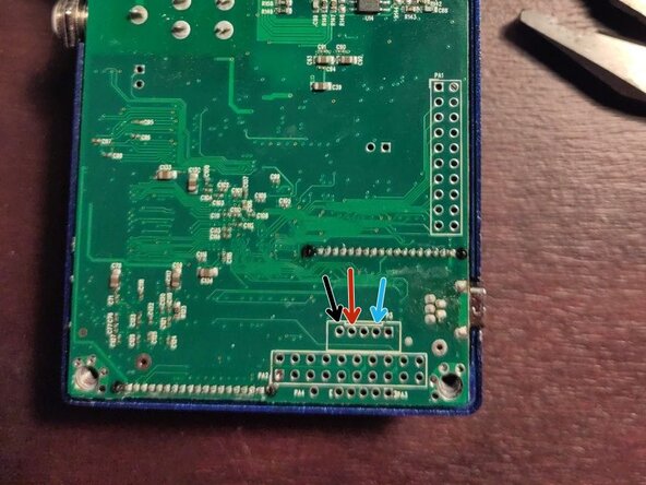 Rewriting corrupted firmware on Digitech JamMan Solo, Solder debug UART cables: crwdns2935265:05crwdnd2935265:01crwdnd2935265:02crwdne2935265:0
