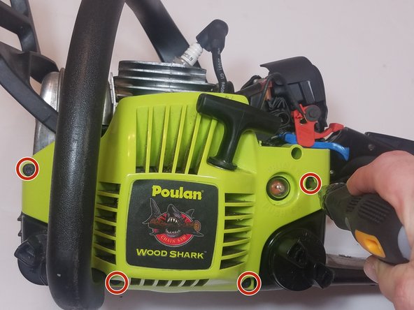 Secure the starter assembly with (4) T25 screws