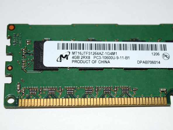 HP Pavilion Model H8-1202 RAM Replacement, Replacing RAM: step 6, image 1 of 1