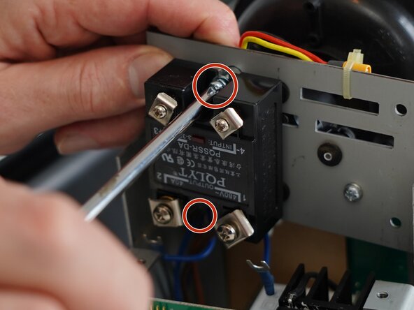 Kaffelogic Nano 7/LINK (A/B/C-N Serial) SSR Replacement, Remove the SSR screws: step 11, image 1 of 2