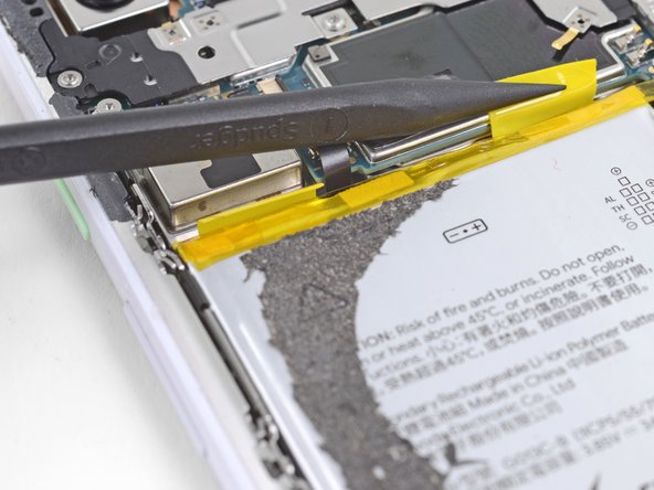 Google Pixel 3 XL Screen Assembly Replacement, Loosen the battery pull tabs: crwdns2935265:054crwdnd2935265:03crwdnd2935265:03crwdne2935265:0