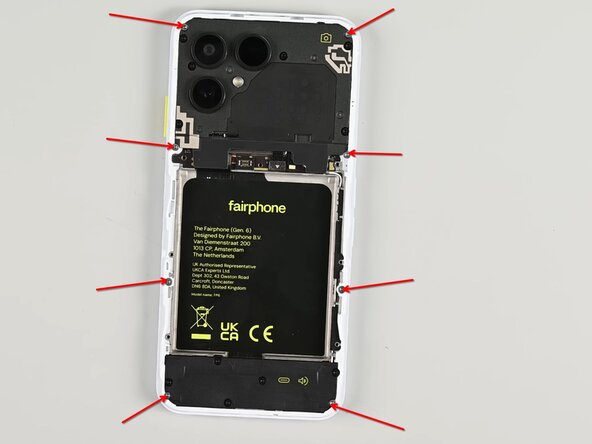 Fairphone 6 Volume Button Replacement/Reseating, Unscrew/Remove the FP6 Screen: 手順 6、 3の画像 1