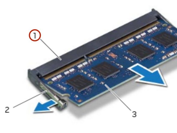 Dell Alienware 17 Memory Modules 1 & 2 Replacement, Slide and Remove: step 45, image 2 of 2