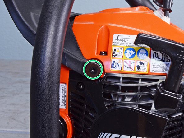 Echo Chain Saw CS4910 2020 Oiler System Replacement, Unfasten the chain brake handle: crwdns2935265:016crwdnd2935265:02crwdnd2935265:02crwdne2935265:0