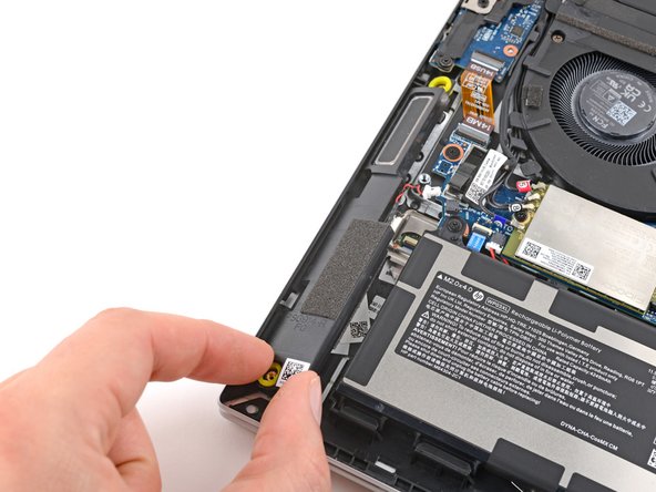 HP EliteBook 845 G9 Right Speaker Replacement, Remove the right speaker: crwdns2935265:010crwdnd2935265:02crwdnd2935265:03crwdne2935265:0