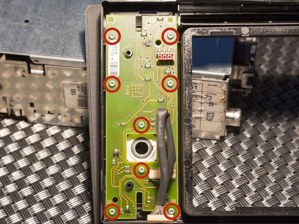 Disassembling Audi Navigation Plus unit, Removing the button logic boards: step 21, image 2 of 3