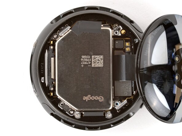 Google Pixel Watch 4 Screen Replacement, Remove the battery screws: adım 11, 2 resimden 2.